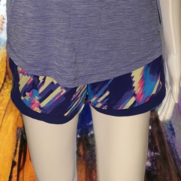 Under Armor Youth Heat Gear Color Splash Active Running Shorts Size Large - Picture 1 of 4